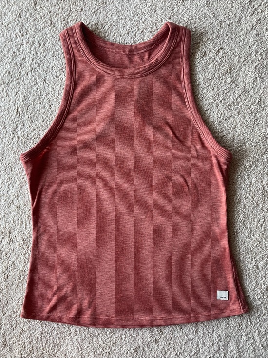 Vuori Tops - Vuori Ribbed Cotton Clay Tank Top Women Size M Athletic Gym Yoga Pilates Workout